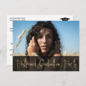 Foto- und Gold-Glitzer-Partei - Zurückgestellt Gra Postkarte (Vorne/Hinten)