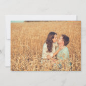 Foto und große Namen Horizontal Foto Hochzeit V2 Einladung (Rückseite)