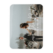 Foto und Handschrift Typografie Save the Date H Magnet (Vertikal)