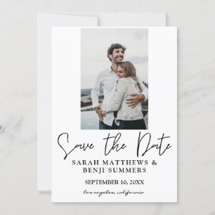 Foto und Handtypografie Save the Date 2 Weißer Ver Einladung