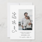 Foto- und Handtypografie Save the Date 3 Vertikal Einladung (Vorderseite)