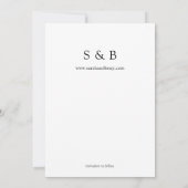 Foto- und Handtypografie Save the Date 3 Vertikal Einladung (Rückseite)