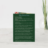 Foto und Handwerk Weihnachten Karte (Rückseite)