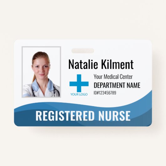 Foto und ID des personalisierten Krankenhauses für Ausweis (Vorderseite)