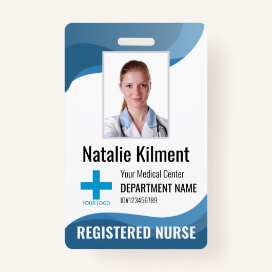 Foto und ID des personalisierten Krankenhauses für Ausweis (Vorderseite)