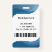 Foto und ID des personalisierten Krankenhauses für Ausweis (Rückseite)