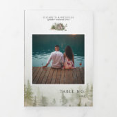 Foto und Illustrierte Cocktails Tischnummer Dreifach Gefaltete Einladung (Cover)