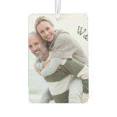 Foto und Initialen Personalisierte Herzform Autolufterfrischer (Rückseite)