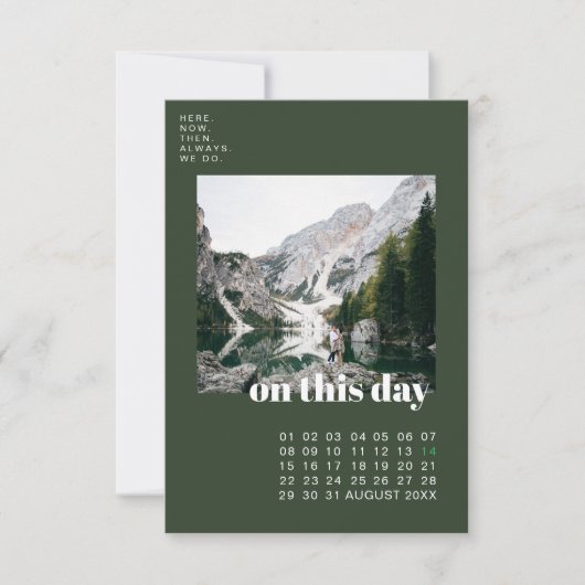 Foto und Kalender | Einfache Typografie Save the D (Vorderseite)