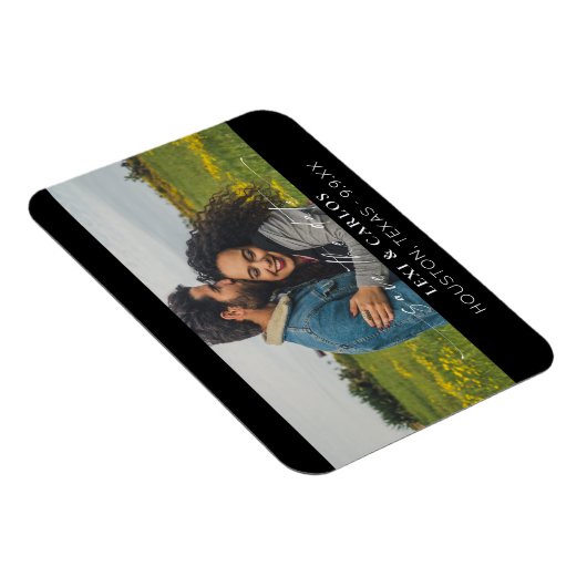 Foto und Kalligrafie 3 Mod Save the Date Magnet (Rechte Seite)