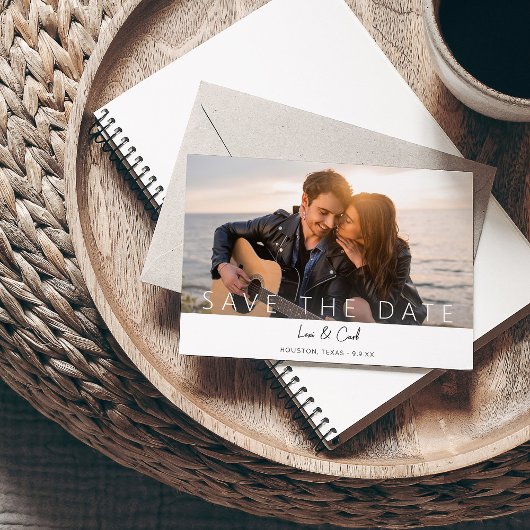 Foto und Kalligrafie 5 MOD Save the Date Einladung