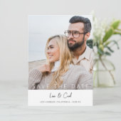 Foto und Kalligrafie 5 MOD V Save the Date Einladung (Stehend Vorderseite)