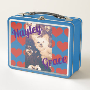 Foto und Kindername hinzufügen Metall Brotdose