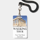 Foto- und Logo-Abzeichen für Spaziergänge in der S Ausweis (Front with Lanyard)