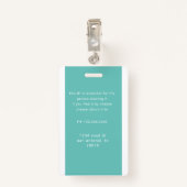 Foto und Logo des Pflegepersonals Abzeichen Ausweis (Rückseite mit Klammer)