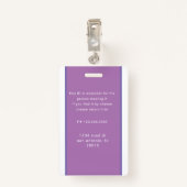 Foto und Logo des Pflegepersonals Abzeichen Ausweis (Rückseite mit Klammer)