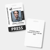 Foto- und Logo-Pressekennung Ausweis (Vorder- & Rückseite)