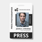 Foto- und Logo-Pressekennung Ausweis (Vorderseite)