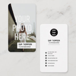 Foto- und Logo-Symbole für soziale Medien Visitenkarte