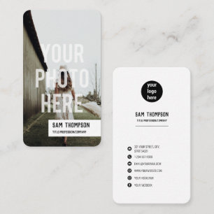 Foto- und Logo-Symbole für soziale Medien Visitenkarte