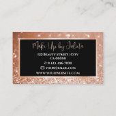 Foto- und Logo-Vorlage Peach Sparkle Glitzer Glam Visitenkarte (Rückseite)