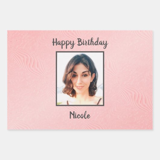 Foto und Monogramm Geschenkpapier Set (Vorderseite)