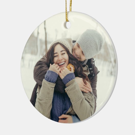 Foto und Monogramm Personalisierte Ornamente (Links)