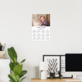 Foto und Name 2023 Kalender für Neugeborene Poster (Heimbüro)