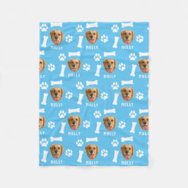 Foto und Name Blau für Hunde Fleecedecke