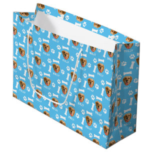 Foto und Name Blau für Hunde Große Geschenktüte
