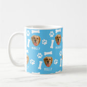 Foto und Name Blau für Hunde Kaffeetasse (Links)