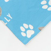 Foto und Name Blau für Katzen Fleecedecke (Ecke)