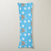 Foto und Name Blau für Katzen Seitenschläferkissen (Vorderseite Vertikal)