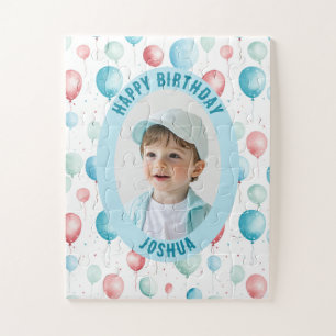 Foto und Name, Blue Balloons Puzzle