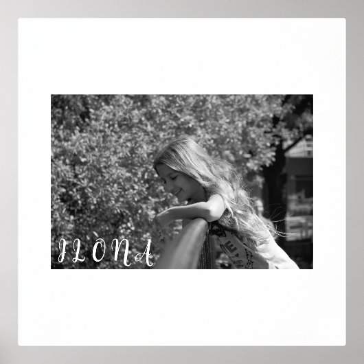 Foto und Name Border Gold oder Silber F Foliendrucke (Vorderseite)