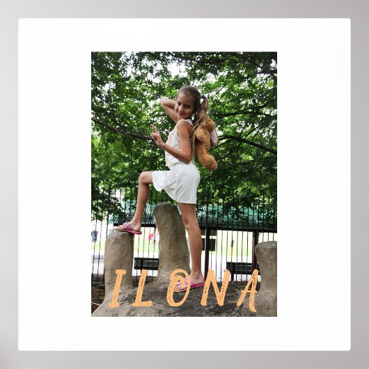 Foto und Name der dünnen Grenze Gold oder Silber Foliendrucke (Vorderseite)