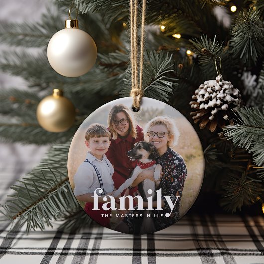 Foto und Name der Familie Keramik Ornament