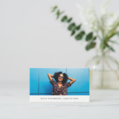 Foto und Name des Beruflichen Abschlusses Telefonnummerkarte (Stehend Vorderseite)