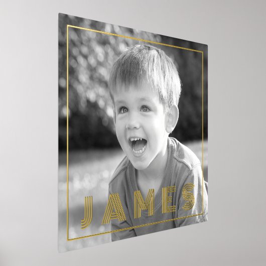 Foto und Name des dünnen Grenzgolds oder silber Foliendrucke (Ablage )