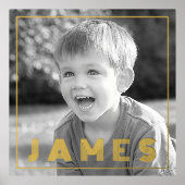 Foto und Name des dünnen Grenzgolds oder silber Foliendrucke (Vorderseite)