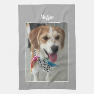 FOTO und Name des Heimtieres oder des Kindes, Lt.  Geschirrtuch