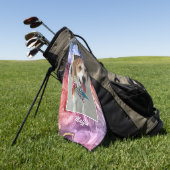 FOTO und Name des Heimtieres oder des Kindes, Tint Golfhandtuch (Gras)