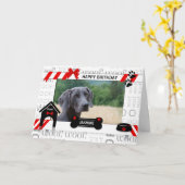 Foto und Name des Hundes Karte (Gelbe Blume)