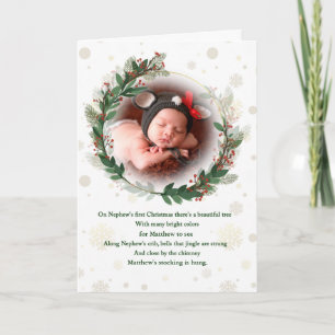 Foto und Name des Neffen zum 1. Weihnachten