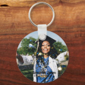 Foto und Name des personalisierten Abschlusses Schlüsselanhänger (Vorderseite)