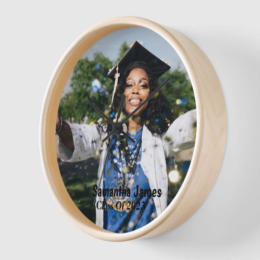 Foto und Name des personalisierten Abschlusses Uhr (Winkel)