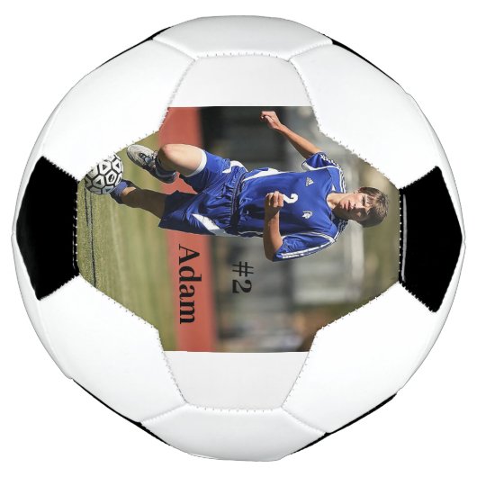 Foto und Name des personalisierten Fußballspielers Fußball (Gedreht)