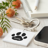 Foto und Name des personalisierten Hundes | Puppy Schlüsselanhänger (Vorderseite rechts)