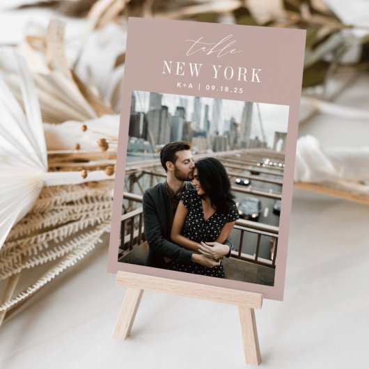 Foto und Name des Reiseziels Tischnummer