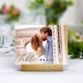 Foto und Name des Reiseziels Tischnummer